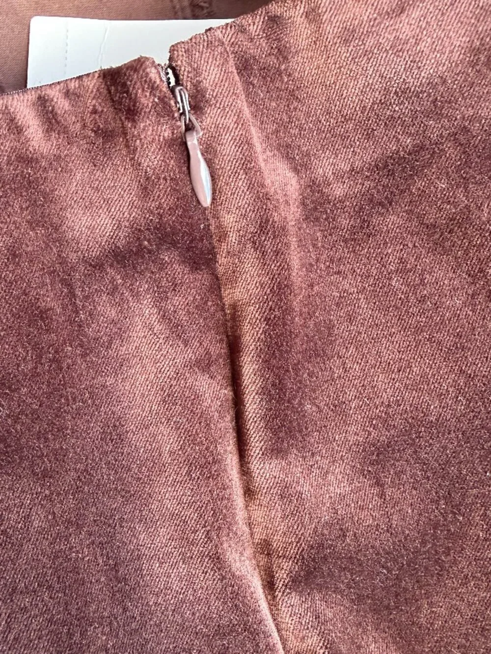 Maeve Velvet Front Split Skinny Pants S Brown High-Rise - Picture 4 of 5